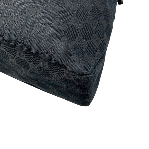 GUCCI BLACK HORSEBIT GG MONOGRAM CANVAS HOBO SHOULDER BAG - Picture 11 of 13